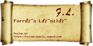 Forrás László névjegykártya