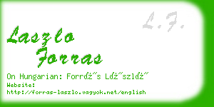 laszlo forras business card